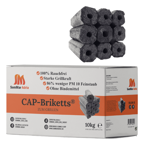 Cap Briketts® 10kg, Grillbriketts PREMIUM Plus
