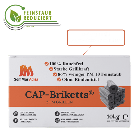 Cap Briketts® 10kg, Grillbriketts PREMIUM Plus
